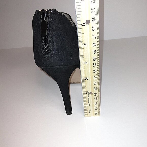 DE BLOSSOM COLLECTION BLACK MESH BEADED HEELED BOOT | STYLE YAEL-54 | SIZE 8.5 - Picture 4 of 9